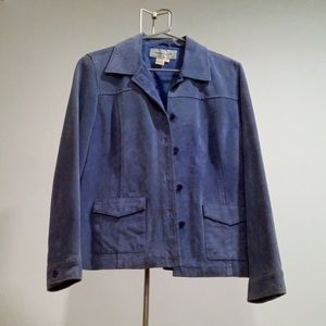Vintage Blue Suede Blazer